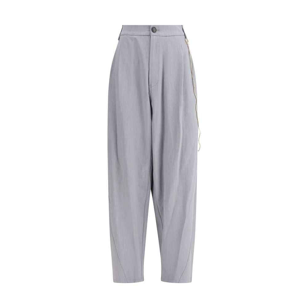 Darkpark Gray Polyester Casual Pants