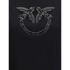 PINKO Black Cotton T-Shirt