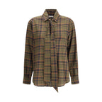Saint Laurent Green Cotton Pattern Shirt