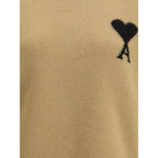 Ami Paris Beige Fleece Wool Sweatshirt