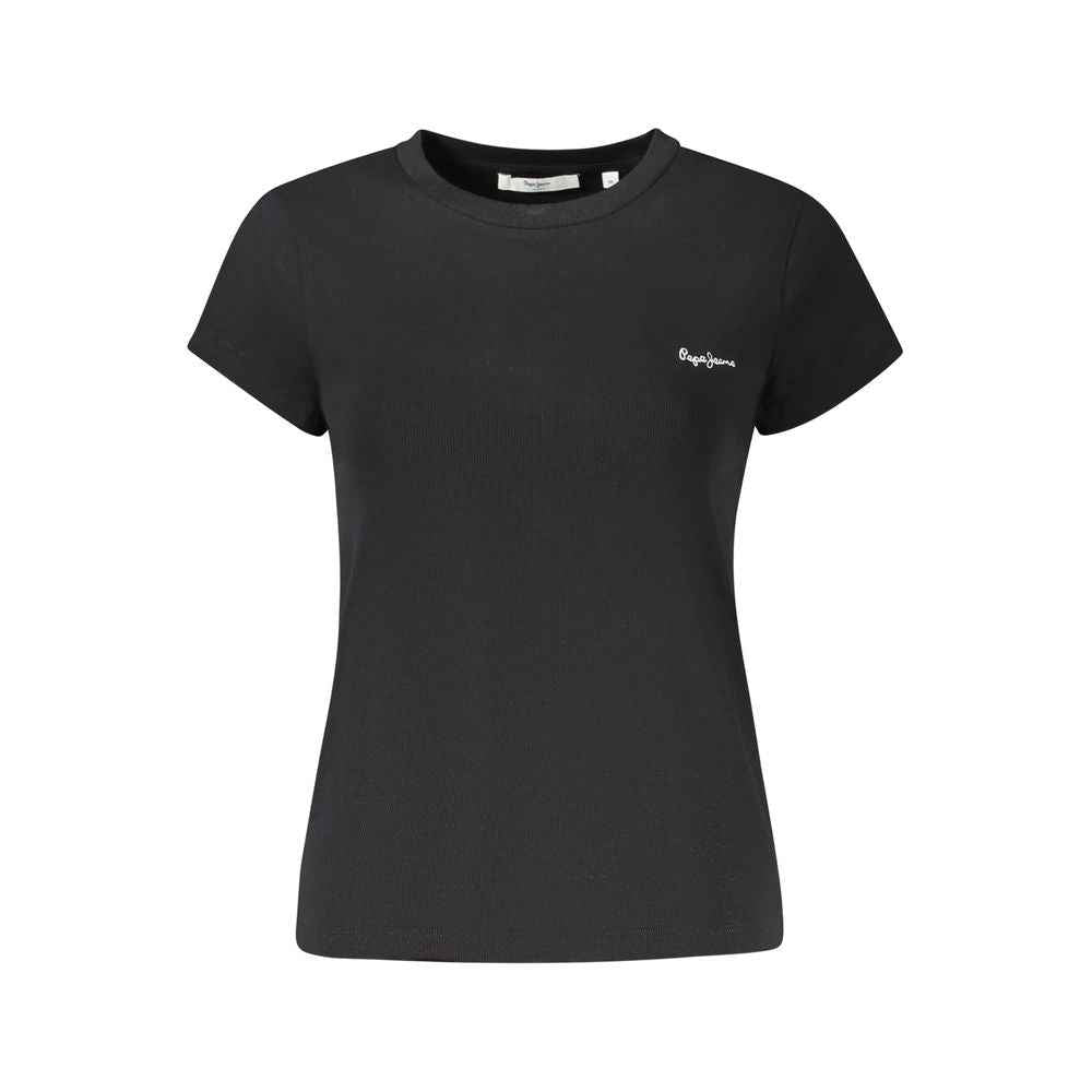 Pepe Jeans Black Cotton Women T-Shirt