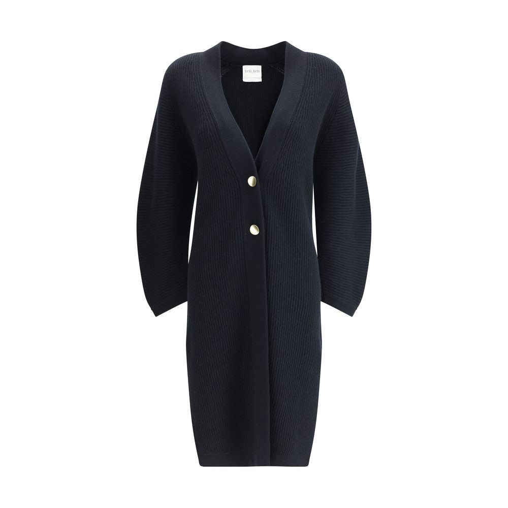 Forte_Forte Long ribbed cashmere Cardigan