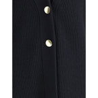 Forte_Forte Long ribbed cashmere Cardigan