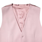 Dolce & Gabbana Pink Wool Dress Formal Men Waistcoat Vest