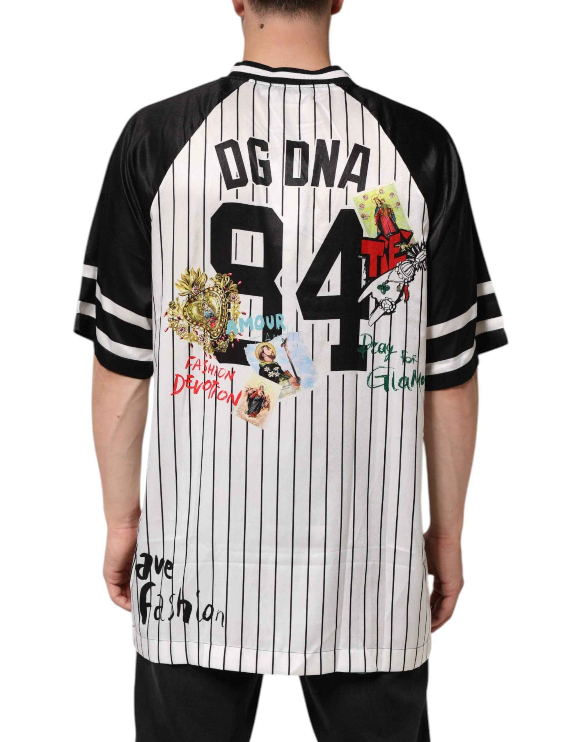 Dolce & Gabbana Tradizione Graffiti Print Oversized Men T-shirt