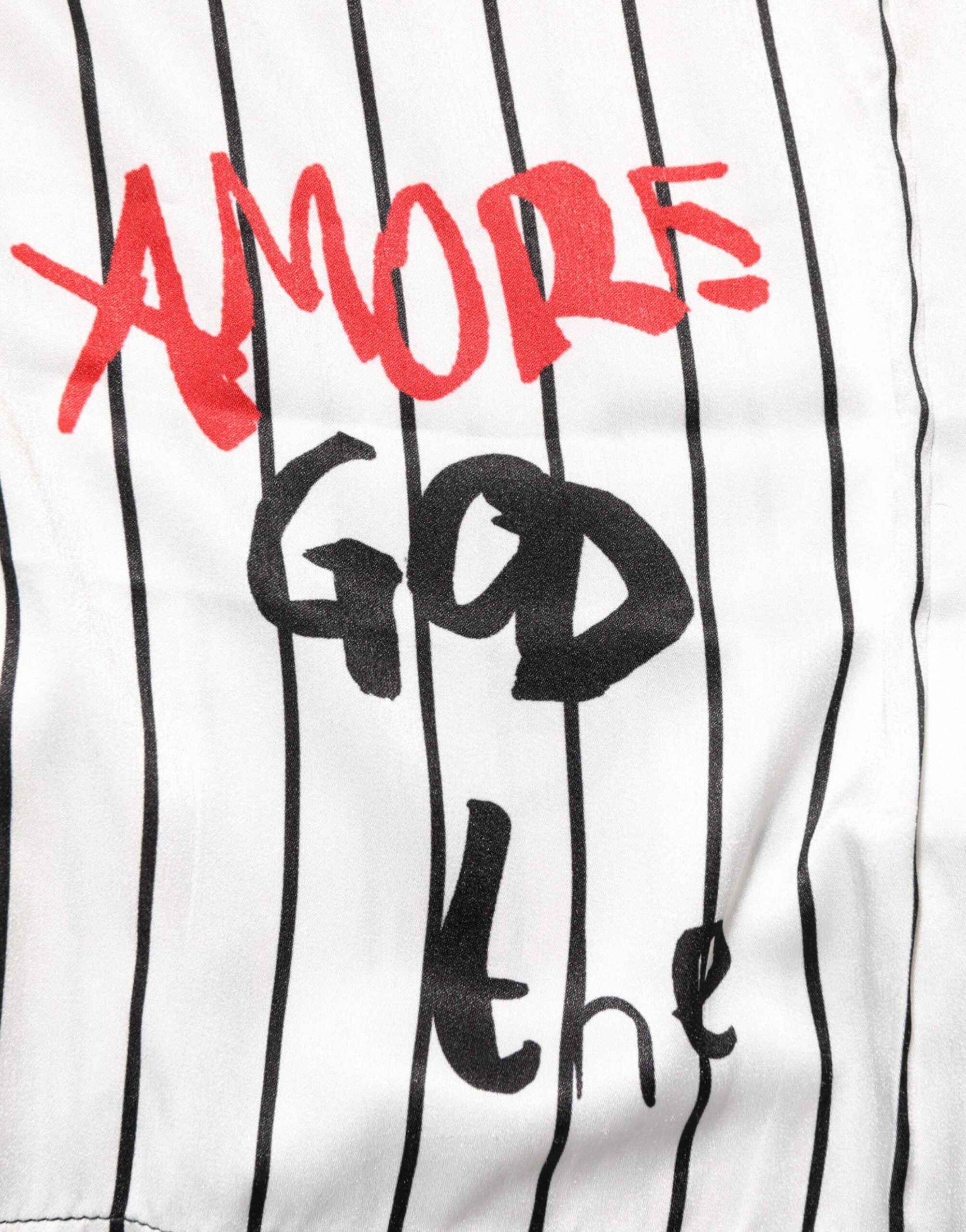 Dolce & Gabbana Tradizione Graffiti Print Oversized Men T-shirt