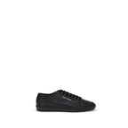 Saint Laurent Black Calf Leather Bos Taurus Low Top Sneakers