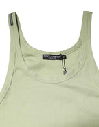 Dolce & Gabbana Light Green Tank Sleeveless Men Men T-shirt