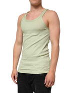 Dolce & Gabbana Light Green Tank Sleeveless Men Men T-shirt