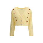 Alessandra Rich Mohair Cardigan with embroidery