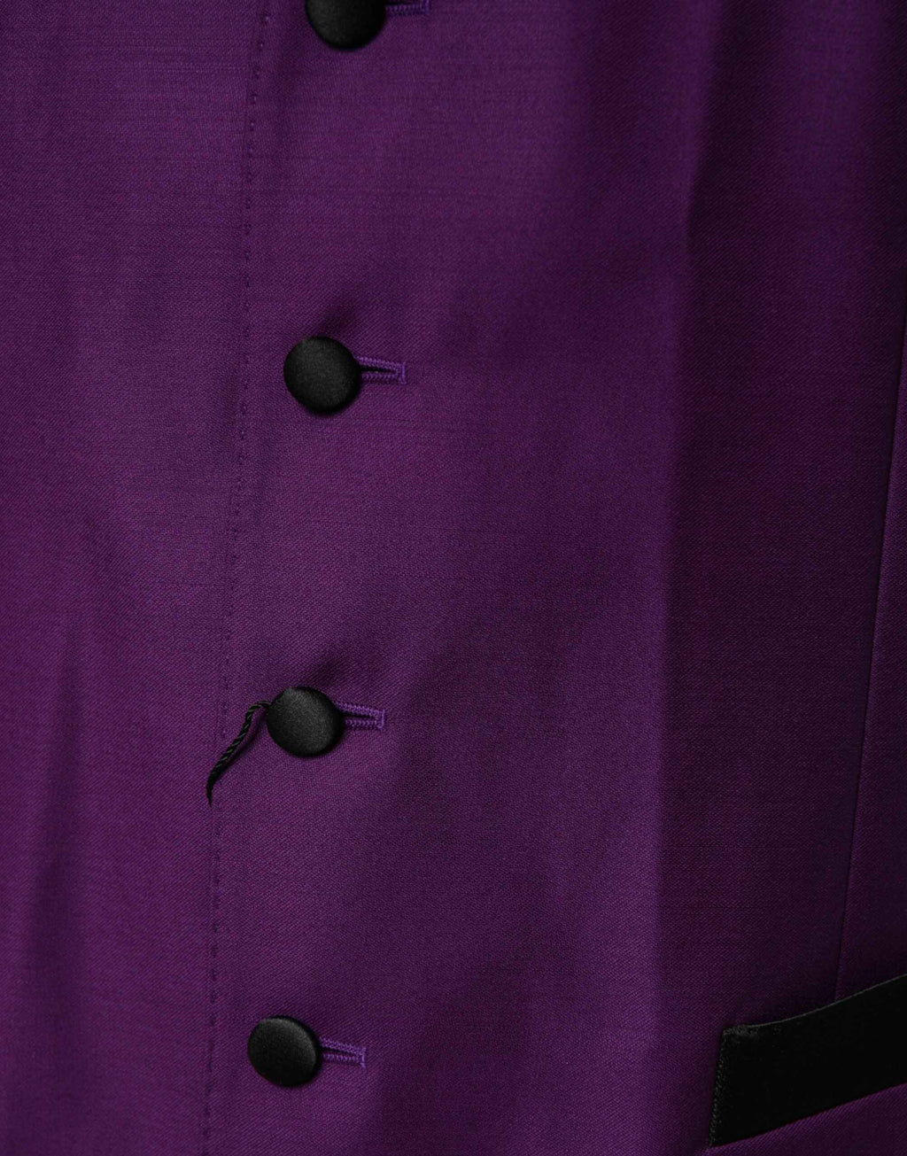 Dolce & Gabbana Purple Wool Dress Formal Waistcoat Vest