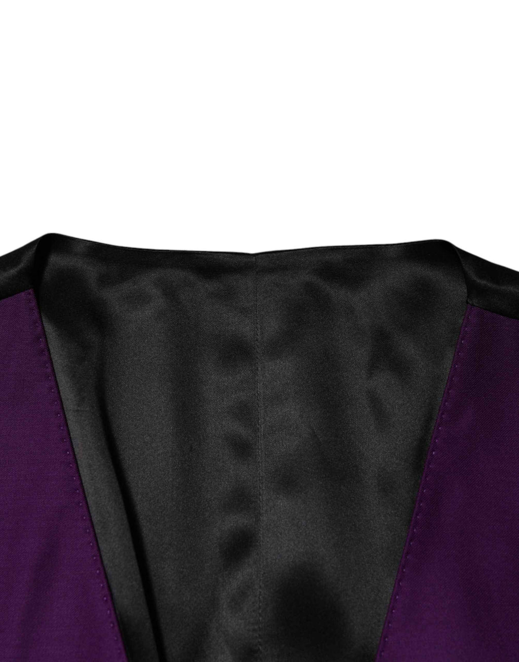 Dolce & Gabbana Purple Wool Dress Formal Waistcoat Vest