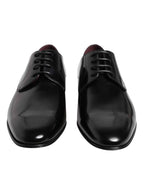 Dolce & Gabbana Men Dress Black Calfskin Leather Derby Shoes