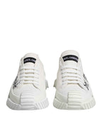 Dolce & Gabbana White Logo Graffiti Low Top Sneakers Shoes