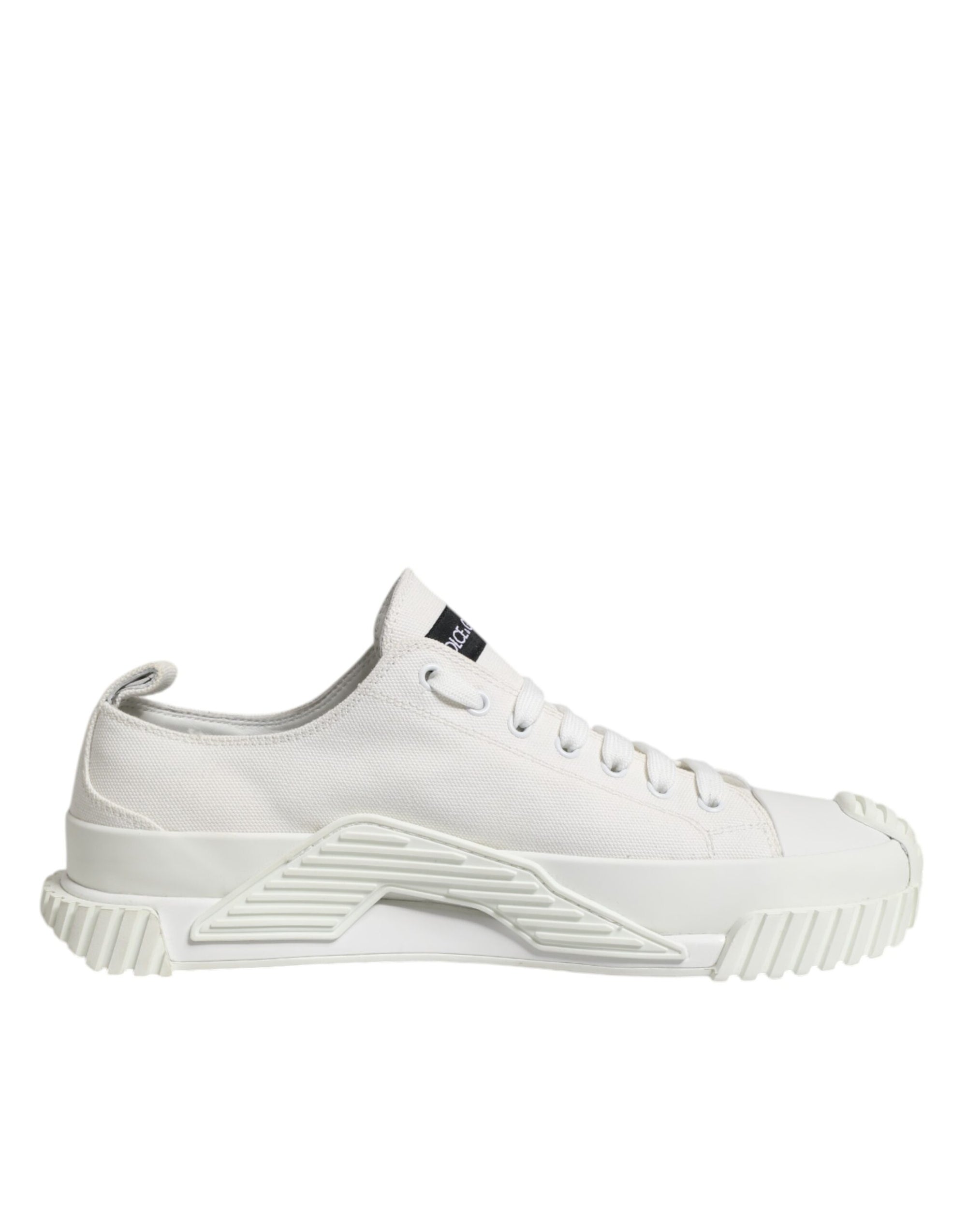 Dolce & Gabbana White Logo Graffiti Low Top Sneakers Shoes
