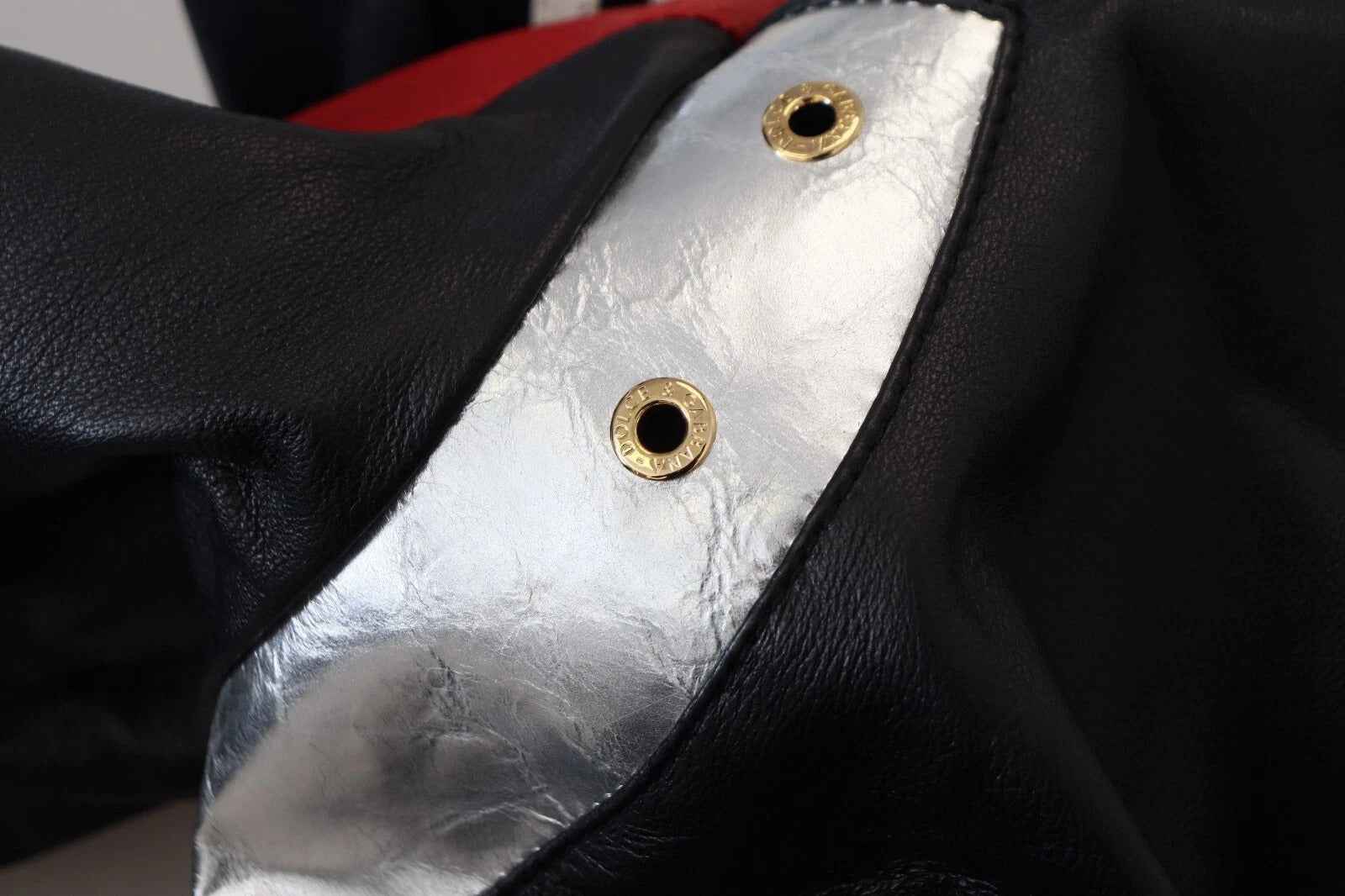 Dolce & Gabbana Black Leather Hooded Blouson Jacket