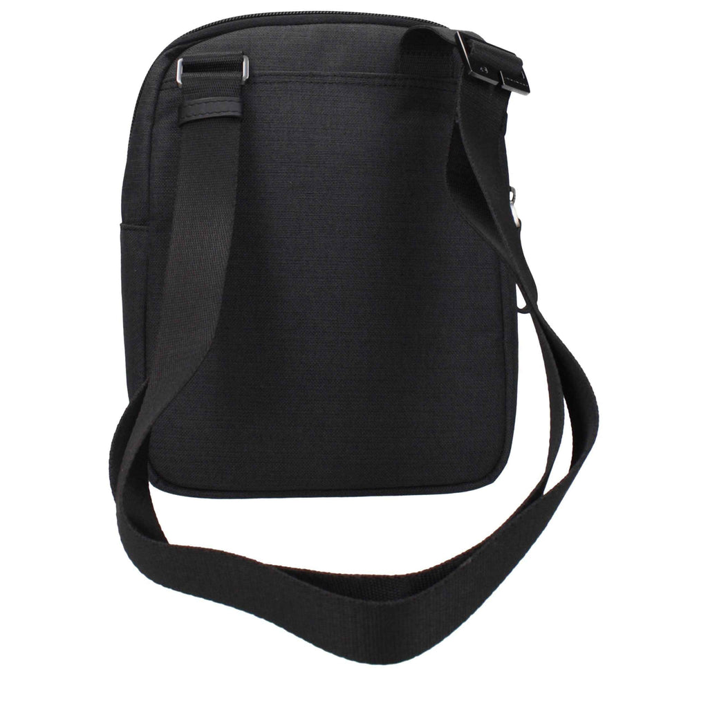 Piquadro Black Fabric Crossbody Bag