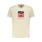 Tommy Hilfiger Beige Cotton Men T-Shirt