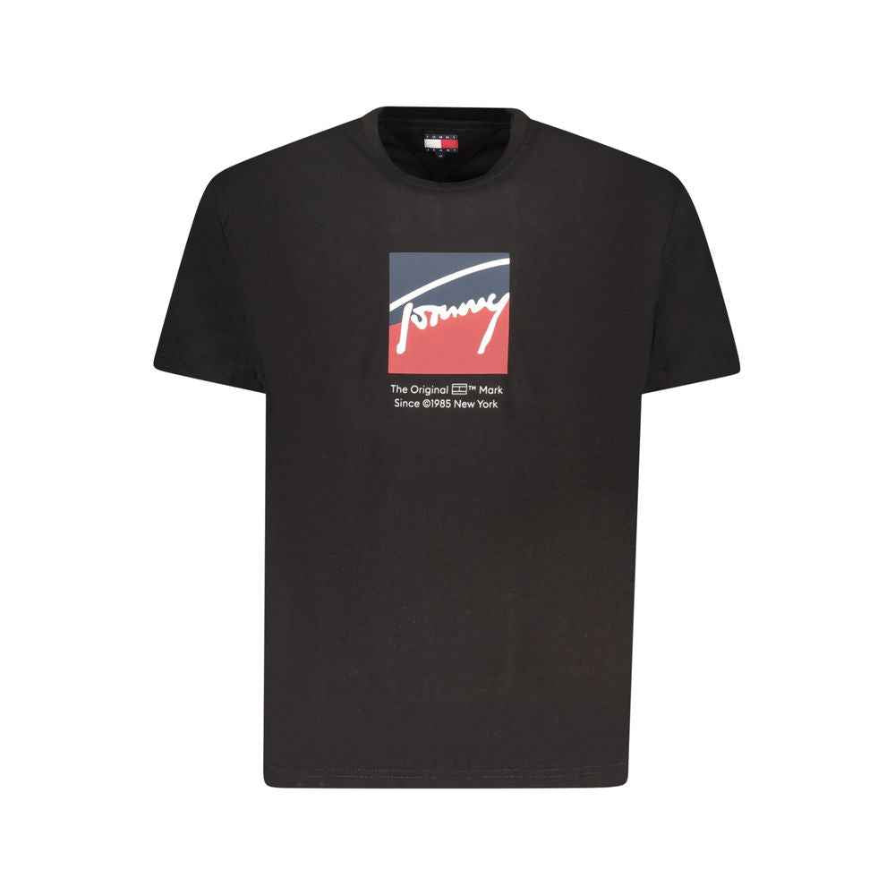 Tommy Hilfiger Black Cotton Men T-Shirt
