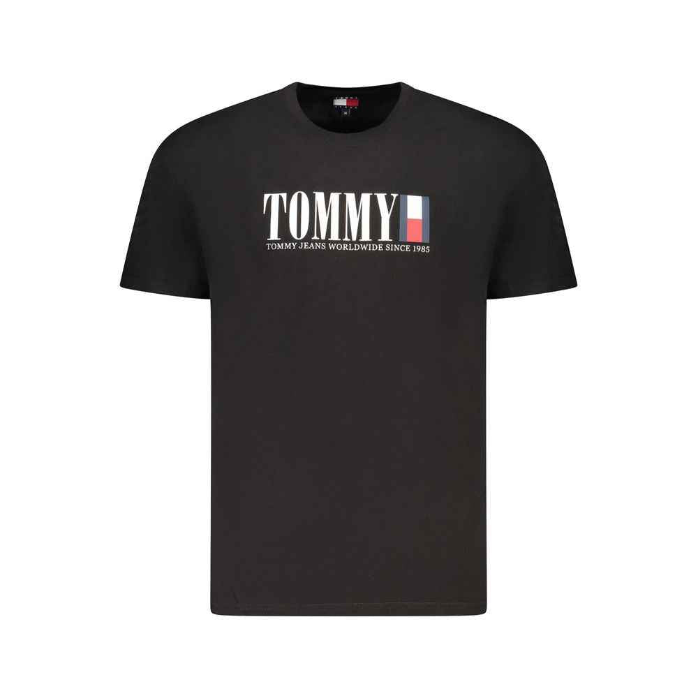 Tommy Hilfiger Black Cotton Men T-Shirt