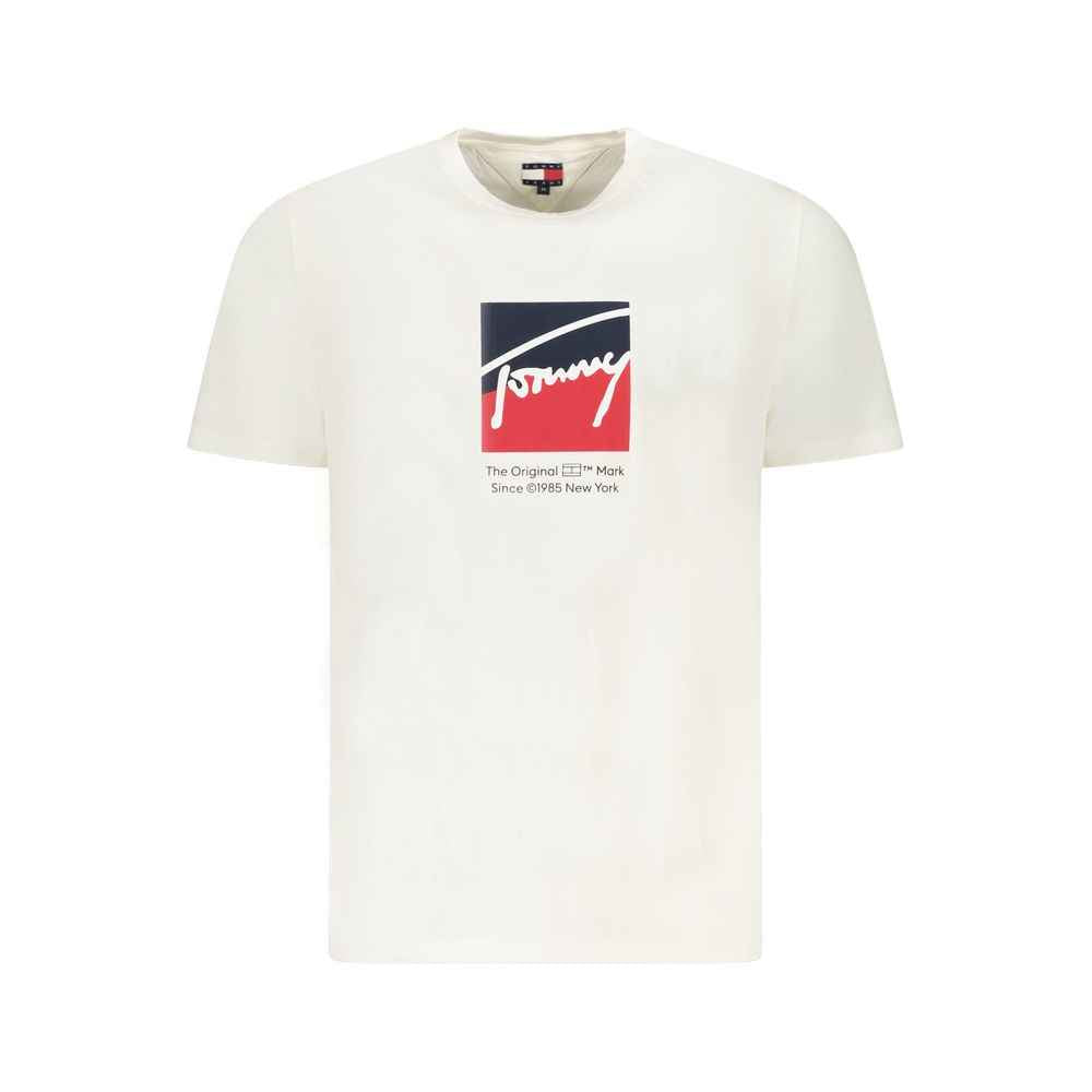 Tommy Hilfiger White Cotton Men T-Shirt