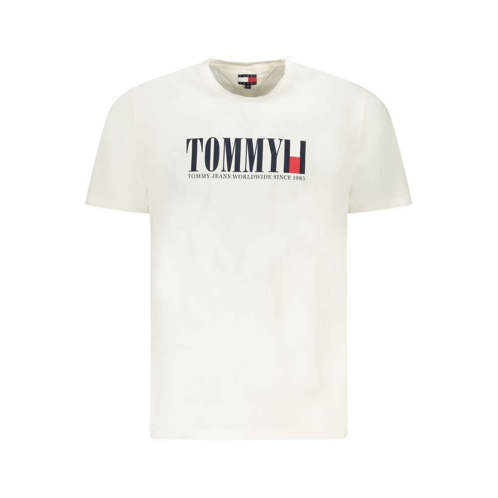 Tommy Hilfiger White Cotton Men T-Shirt