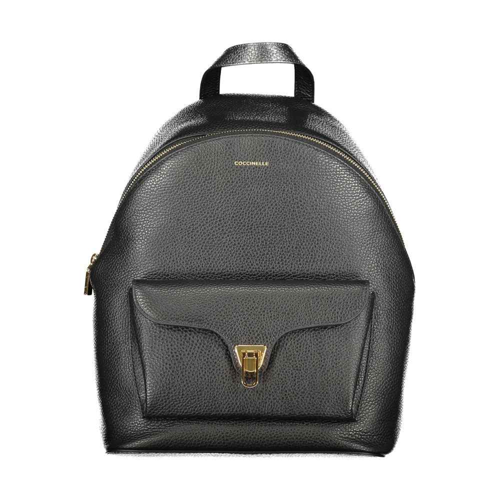Coccinelle Black Leather Women Backpack