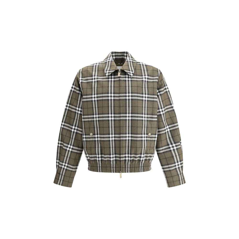 Burberry Green Wool Bomber