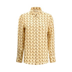 Valentino Beige Silk Pattern Shirt