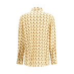 Valentino Beige Silk Pattern Shirt