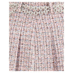 Self-Portrait Multicolor Wool Mini Skirt