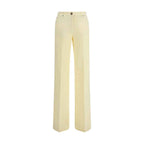 Etro Yellow Cotton Straight-Leg Jeans