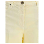 Etro Yellow Cotton Straight-Leg Jeans