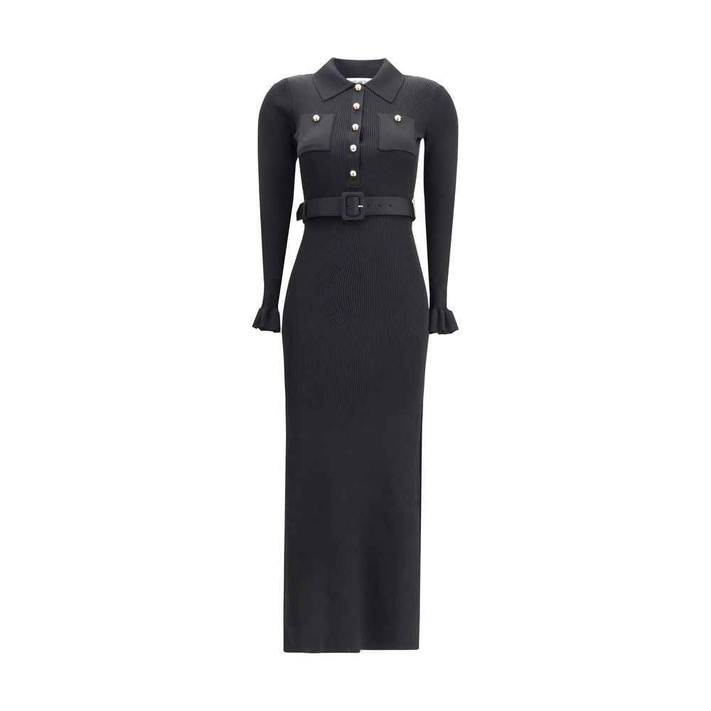 Self-Portrait Long ribbed Dress