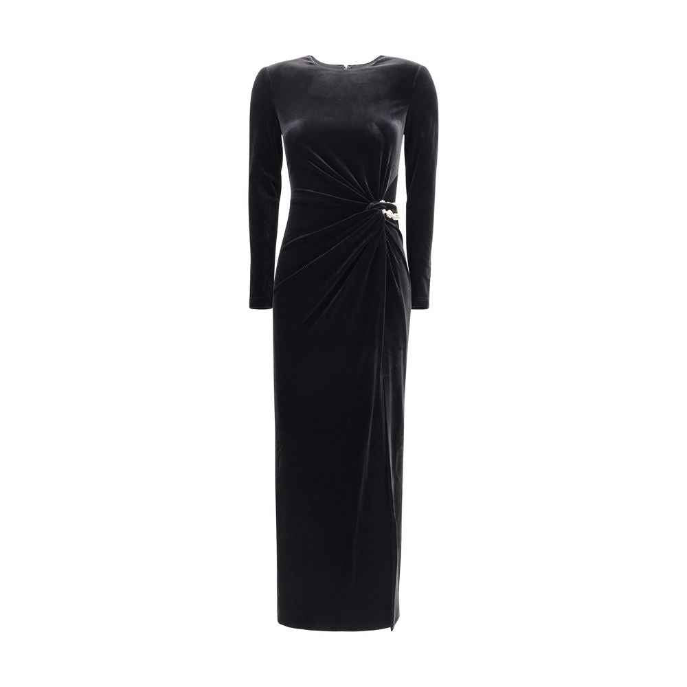 Self-Portrait Embellished velvet midi Dress