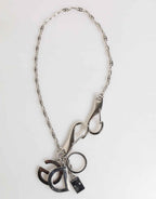 Dolce & Gabbana Silver DG Logo Key Holder Keychain Bag Charm Keyring