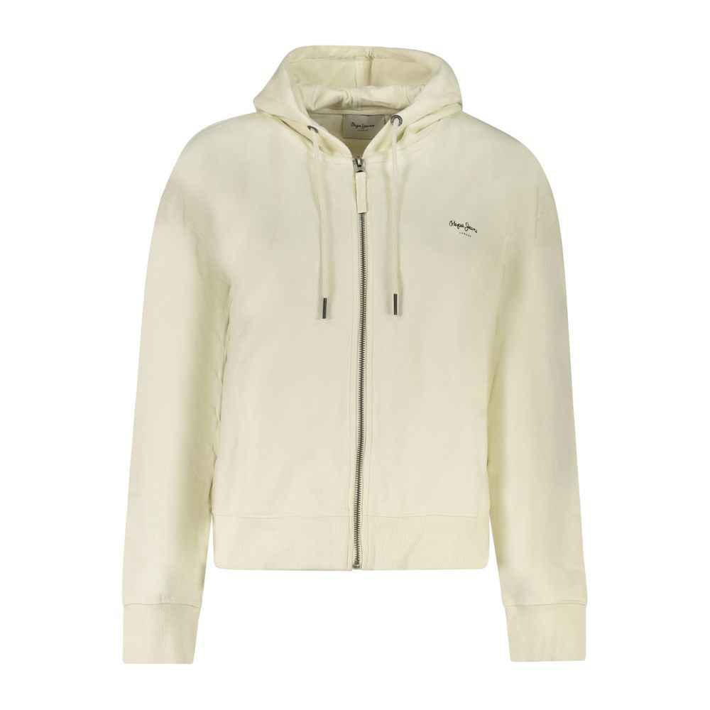 Pepe Jeans White Cotton Women Hoodie