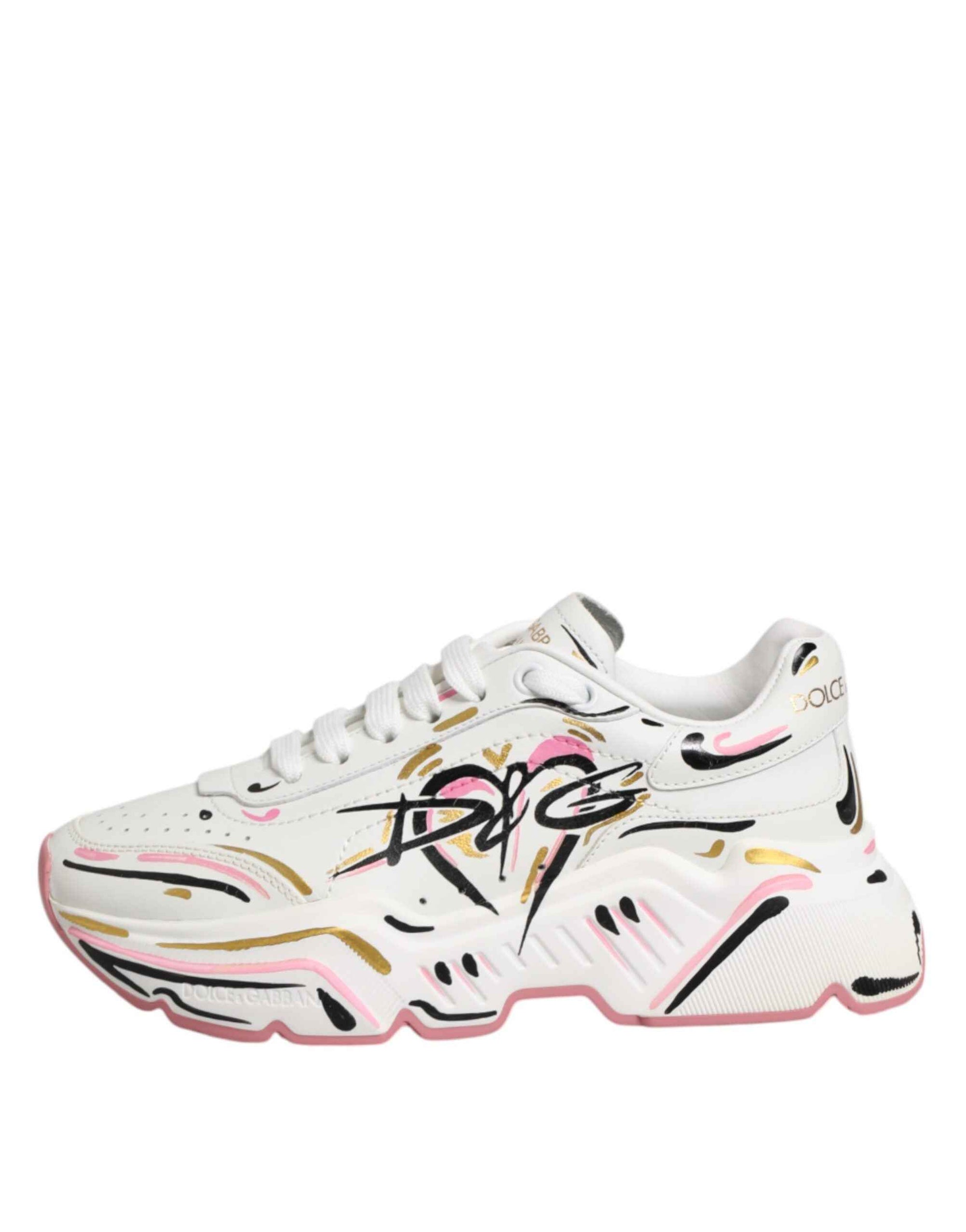 Dolce & Gabbana Multicolor Hand Painted DAYMASTER Sneaker Shoes