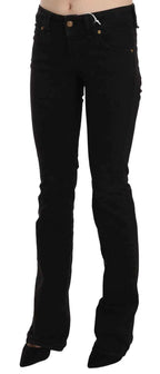 John Galliano Black Low Waist Slim Leg Skinny Denim Casual Pants Jeans