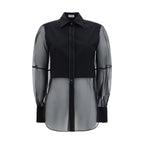 Brunello Cucinelli Black Cotton Pattern Shirt