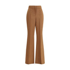 Fendi Brown Wool Flared Pants