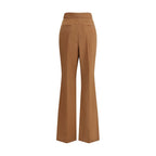 Fendi Brown Wool Flared Pants