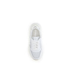PINKO White Calf Leather Bos Taurus Chunky Sneakers