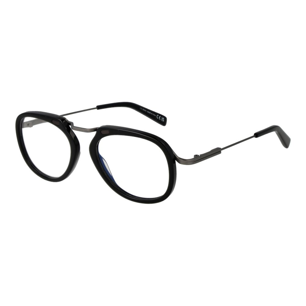 Ermenegildo Zegna Black Metal Glasses (Frames)