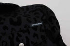 Dolce & Gabbana Cotton Black Leopard Long Sleeve Denim Jacket