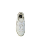 Veja White Calf Leather Bos Taurus Low Top Sneakers