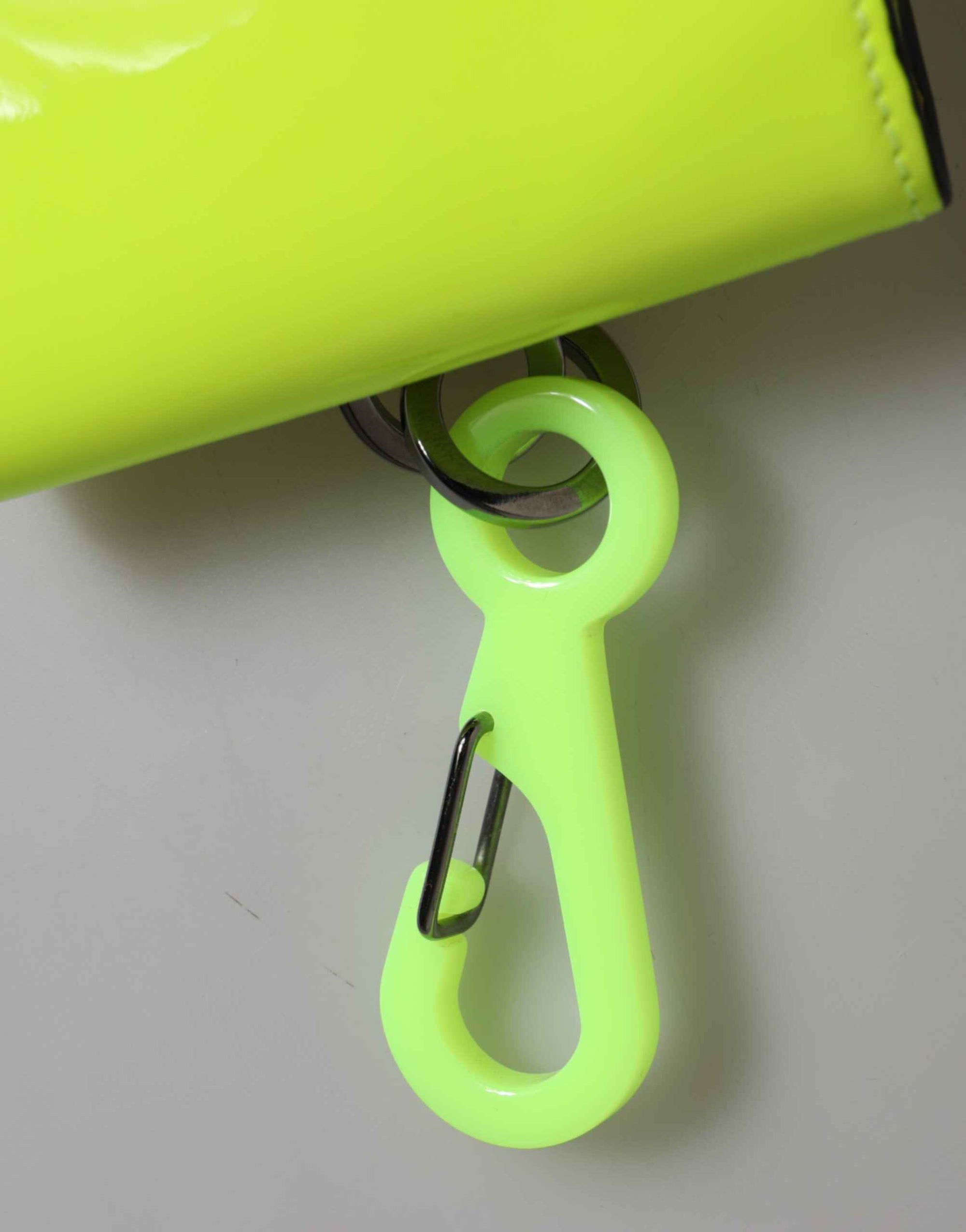 Dolce & Gabbana Yellow Green Bifold DG Logo Neck Strap Cardholder Wallet