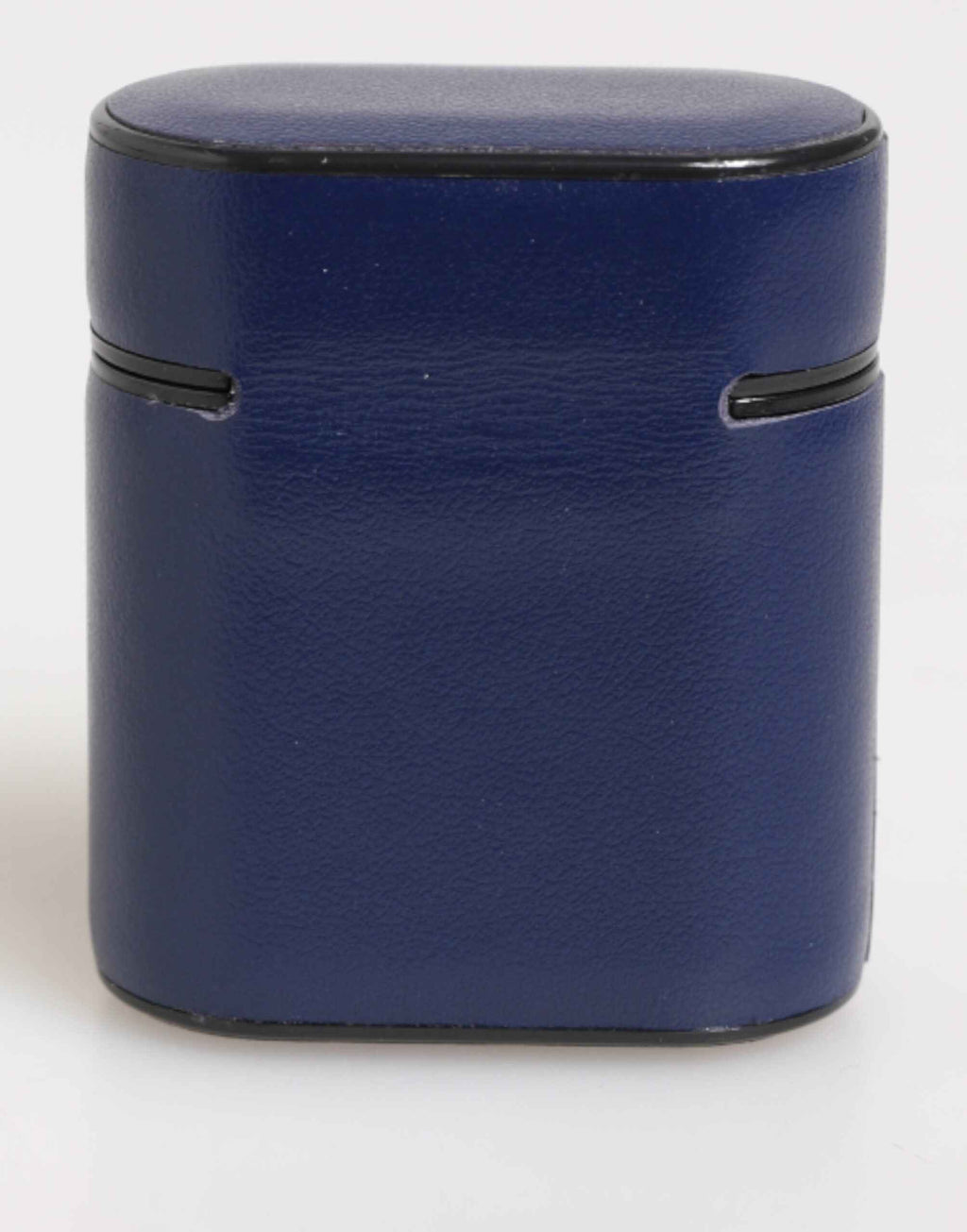 Dolce & Gabbana Blue Leather Logo Print Flip Holder Men Airpods Case
