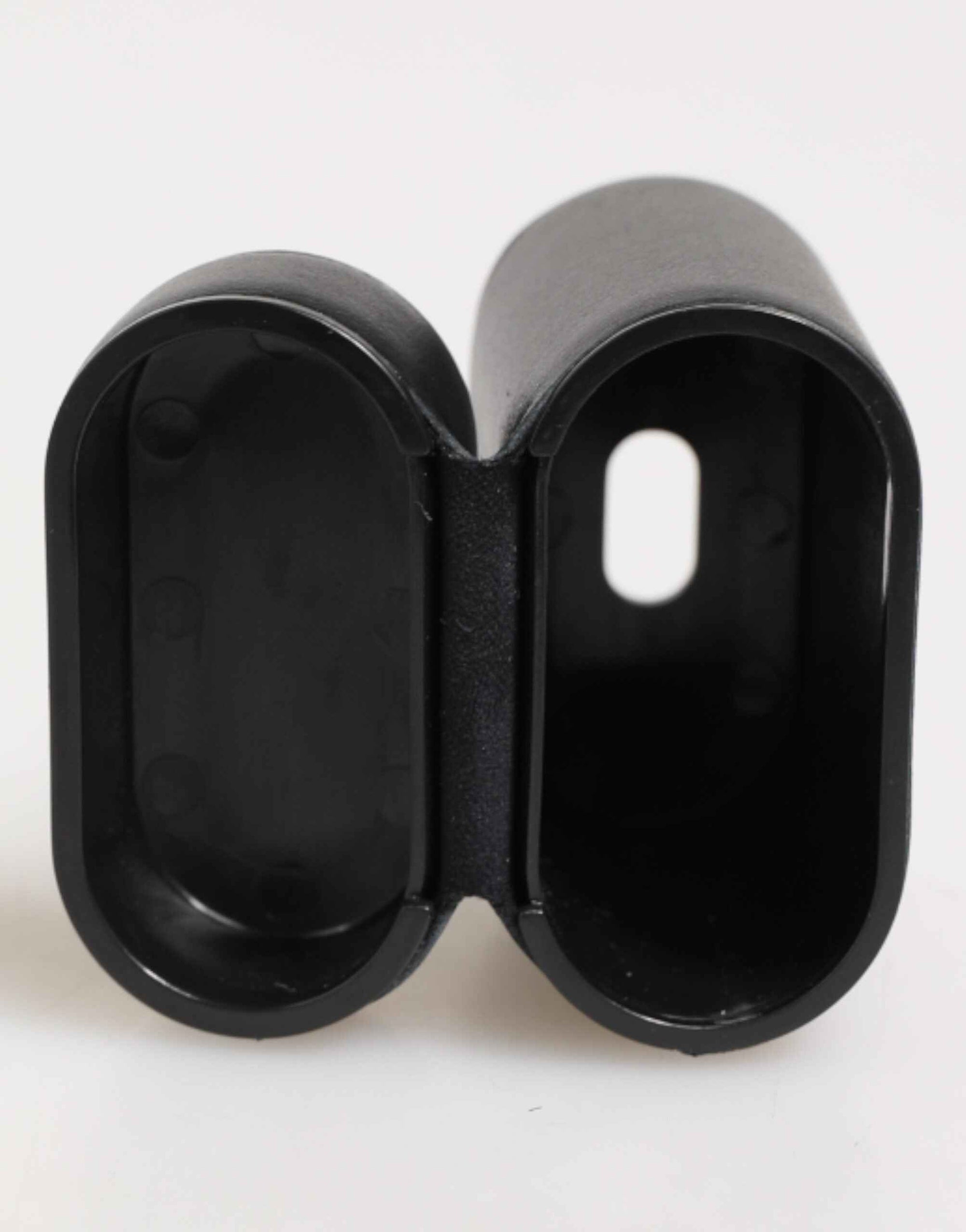 Dolce & Gabbana Black Calfskin Leather Logo Print Flip Holder Airpods Case