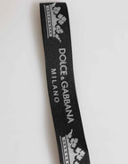 Dolce & Gabbana Black Silver Nylon DG Crown Men's Holder Keychain Keyring